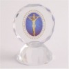 Wholesale Jesus on Cross Paperweight - Crystal Glass Ornament