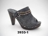 Wholesale 2011 Newest style!sandals,womans dress shoes sandals,Denim Upper/Immitation wood Sole/crystal ornament 3933-1 Grey