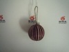 Wholesale LXS0183 10cm corn skin ball ornament,nat/red