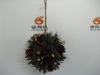 Wholesale LXS0219 13cm ball ornament w/pinecone/twig/pine needle,nat/green