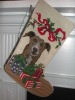 embroidered Christmas stocking ST26