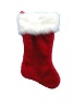 Wholesale 18in red plush stocking w hp cuff Christmas plush stocking