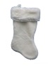 Wholesale 19in 0987 white supersoft stocking w2090cuff Christmas plush stocking