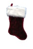 Wholesale 18in 1054 burgundy plush stocking Christmas plush stocking