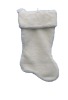 Wholesale 19in vt 0987 white plush stocking Christmas plush stocking