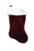 Wholesale 19in burgundy 1056 plush stocking Christmas plush stocking