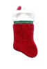 Wholesale 16in 1054 red plush stocking Christmas plush stocking