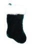 Wholesale 20in 1575 green plush stocking w hp shimmer cuff Christmas plush stocking