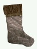 Wholesale 22inches jacquard stocking with satin cuff