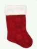 Wholesale 16inches satin stocking with gold rope