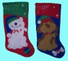 Wholesale 19" Felt print appliqued pet stocking
