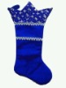 Wholesale Xmas velvet stocking with silver braid