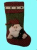 19" felt xmas stocking with 3D santa
