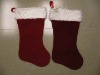 19nches velvet stocking with plush cuff
