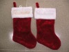 17inches plush stocking with embroidery word