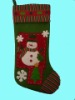 19" felt xmas stocking with 3D snowman