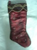 20inches satin stocking with embroidery pattern