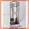 Metal fireplace tool holder
