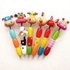 the wooden short cartoon pen