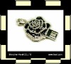 Wholesale new rose shape necklace diamond jewelry usb flash stick