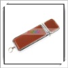 Brown Leather USB Flash Drive With Lron Cover 4GB