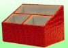 Wholesale crocodile leather desktop pen stationery holder