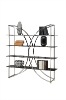 gray glass&stainless iron storage rack HT1002