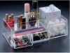 Rectangle Transparent Acrylic MakeUp Organizer with Tissue Box Holder