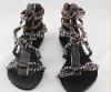 2011 popular flat black sandals