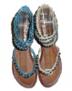 2011 new ladies new designs flat sandals with colorful pearl