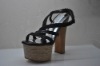 black color fashion lady high heel sandal