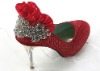 Wholesale ws-153 twinkle crystals red bridal wedding shoes party shoes evening shoes rhinestones shoes