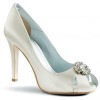 Wholesale Fashion elegant high heel white bridal wedding shoe with bead