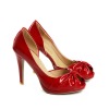 Wholesale red color high heel lady bride shoe for wedding