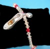 Wholesale Popular Crystal Fashion Anklet with Gold-Tone Pendant