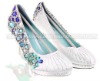 Wholesale ws-093 custom make bridal wedding shoes gemstones crystals shoes evening shoes