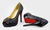 Wholesale Red bottom wedding shoe peep toe with studs