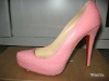 2011 NEW DESIGN pink leather wedding shoes