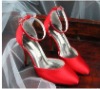 ws-063 custom make new fashion red celebration bridal wedding shoes high heel party shoes