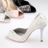 Wholesale WS160 2011 New arrival small crystal rhinestone peep toe wedding shoes