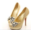 Wholesale ws-054 custom make fantastic sexy black crystals butterfly high heel shoes ,wedding shoes