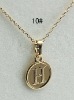 Wholesale Newest Fashion 18k gold-plated Necklaces Number Pendants
