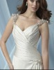 EFW456 Modish jeweled spaghetti strap asymmetric wedding dress