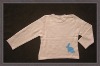 Baby or children cashmere rabbit intarsia pullover
