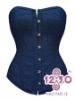 Simple & Gentle Sexy Denim Corset / Shaper Factory Price Lingerie