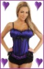 Wholesale blue Peasant Burlesque Corset ladies shapers