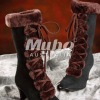 Wholesale Fashion sheepskin women high heel sexy boots