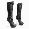 Wholesale 2011 Wholesale Fashion Ladies Sexy Heels Boots Knee High Black