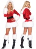 Wholesale Hooded Fur Trim Velvet Santa Dress/Christmas Costume