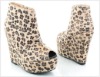 Wholesale New winter fish head shoes,sexy wedges short boots,ladies high heel shoes,hot sell high heel shoes